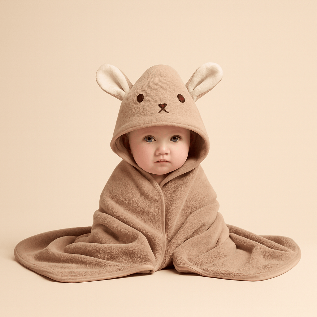 Serviette de bain bébé à capuche douce | POUR NOTRE BÉBÉ