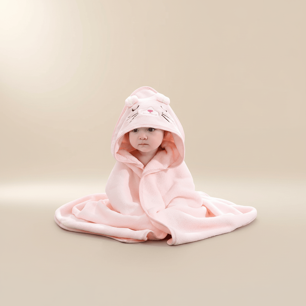 Serviette de bain bébé à capuche | POUR NOTRE BÉBÉ