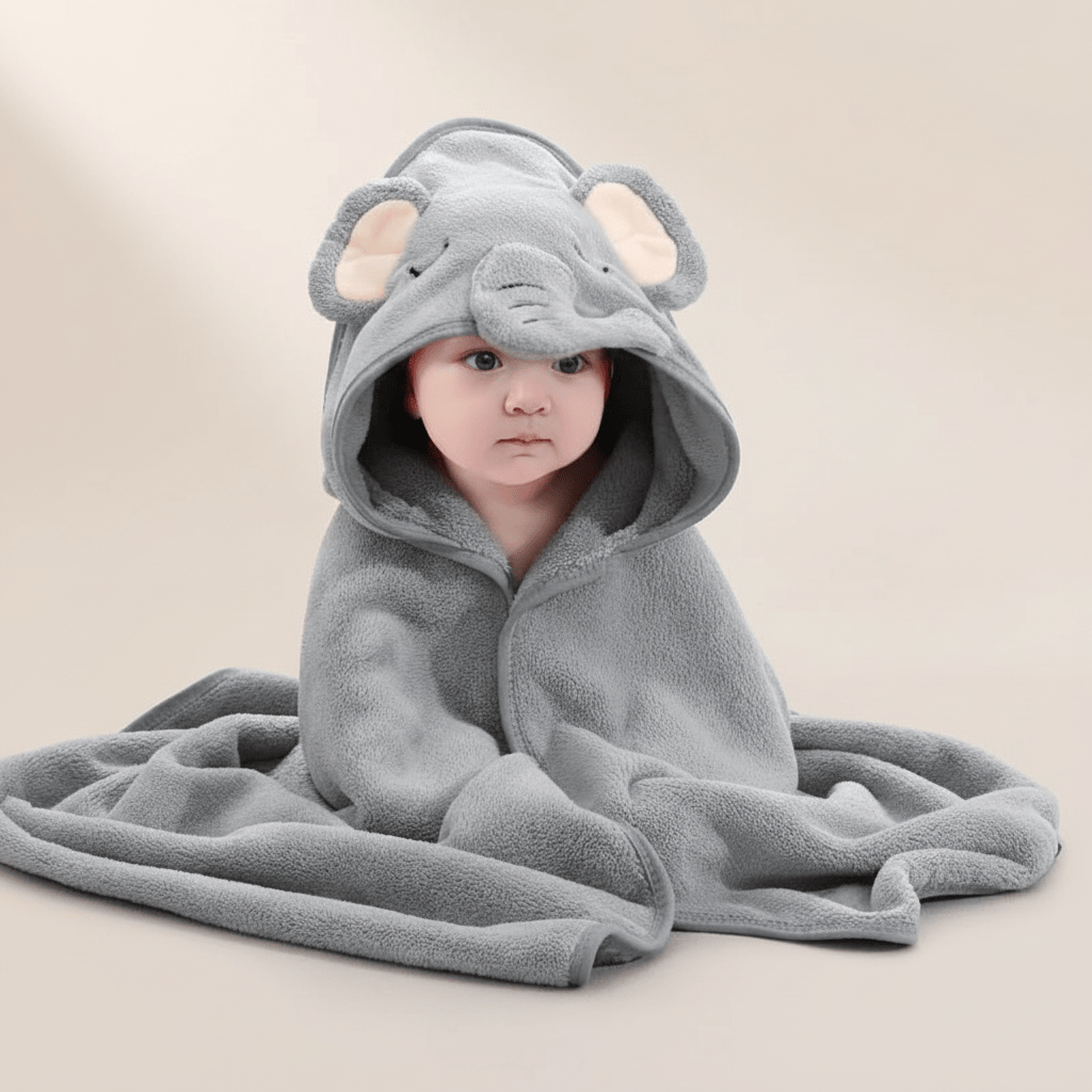 Serviette de bain bébé à capuche | POUR NOTRE BÉBÉ