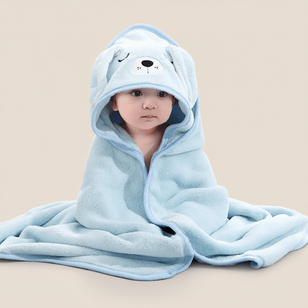 Serviette de bain bébé à capuche | POUR NOTRE BÉBÉ