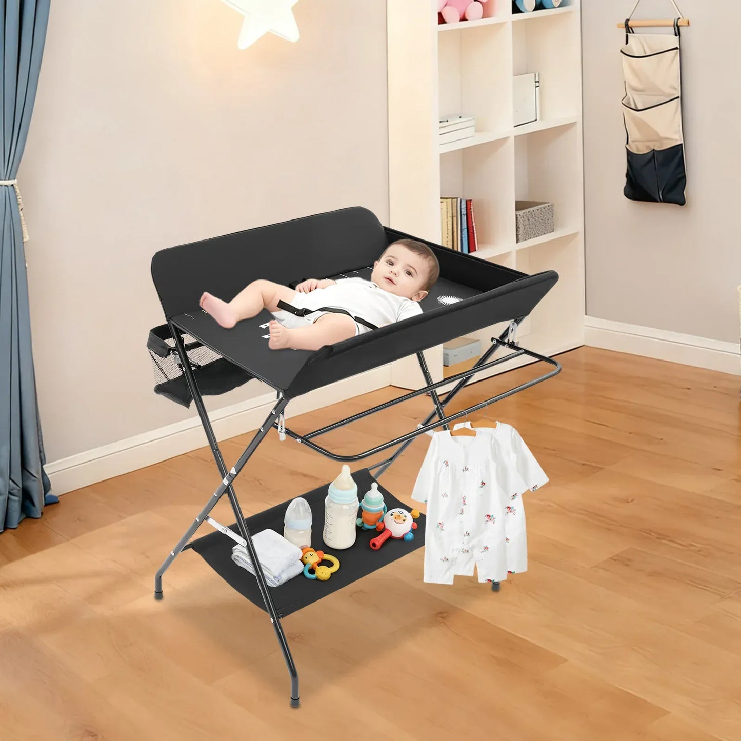 Table à langer pliable avec rangements | POUR NOTRE BÉBÉ