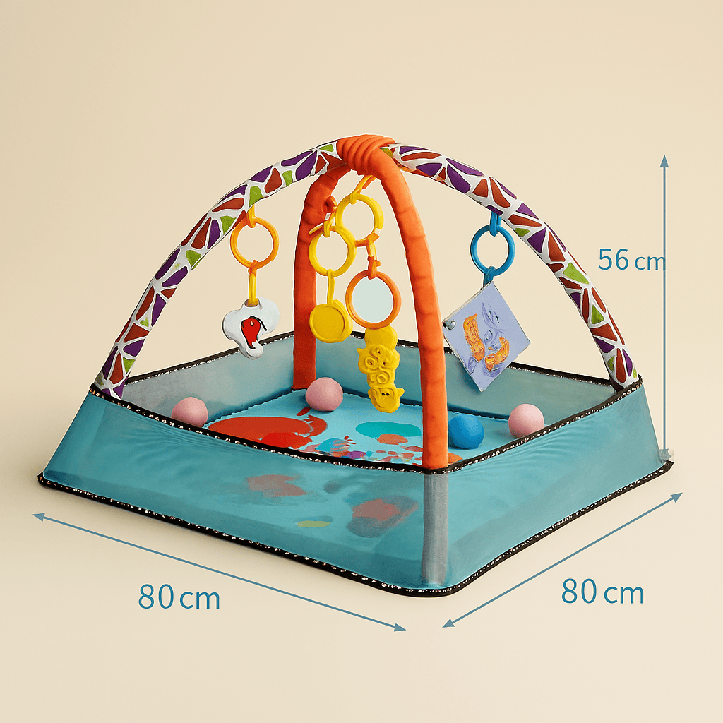 Tapis d’éveil bébé fille avec jouets | POUR NOTRE BÉBÉ