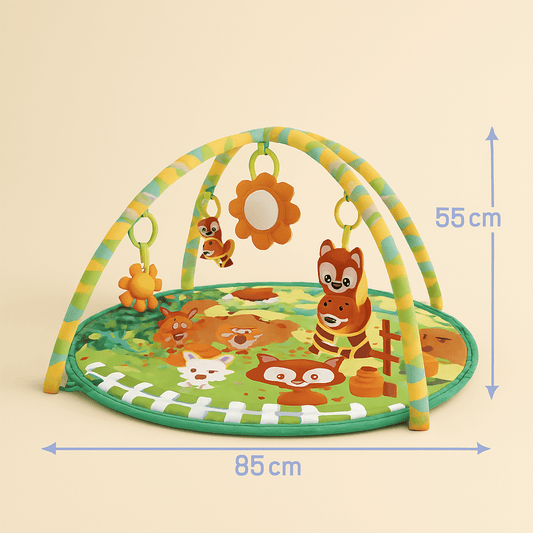 Tapis d’éveil bébé fille avec jouets | POUR NOTRE BÉBÉ